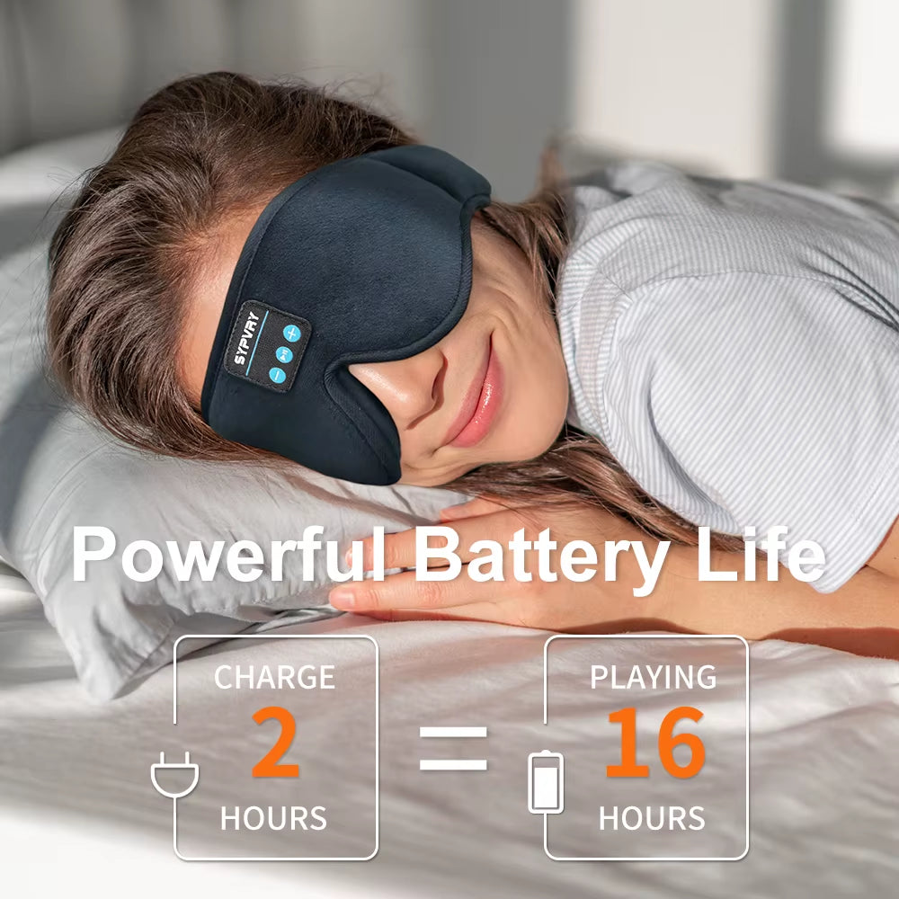 Bluetooth Sleep Mask Wireless 3D Eye Mask Headset Adjustable Eye Cover Sleeping Earphones
