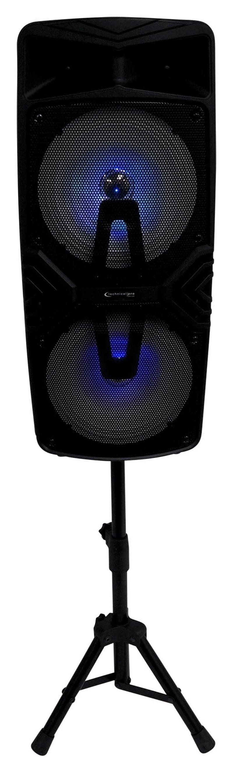 2)  Dual 8" Wireless Rechargeable Backyard DJ Party Speakers + Mics